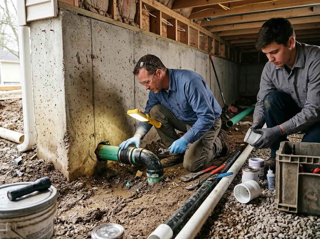 Professional sewer line repair process in Lakeland