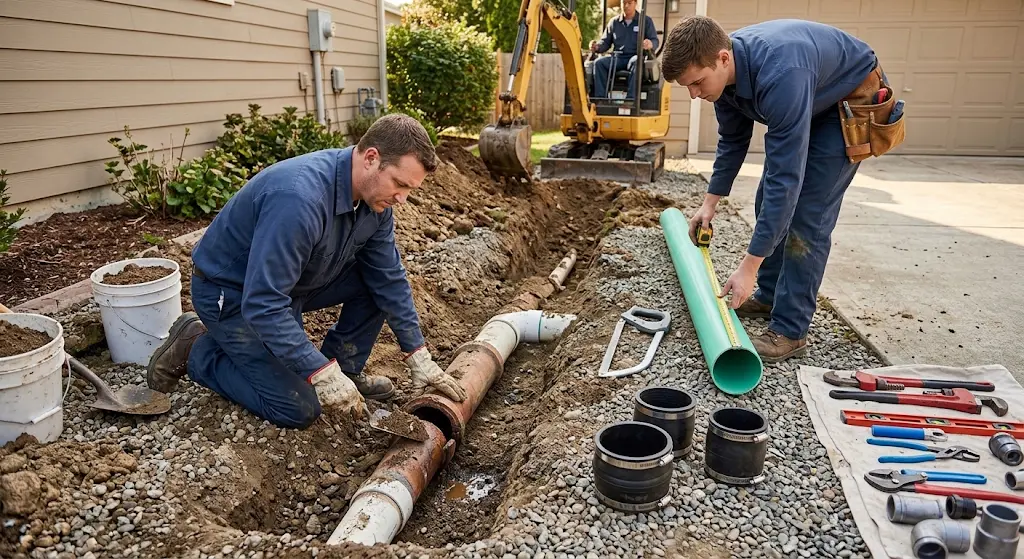 Regional sewer line repair in Fort Meade